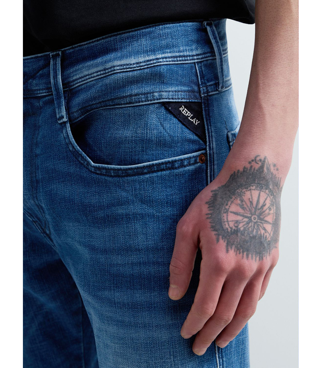 スリムフィットANBASS Hyperflex Matrix ストレッチデニム 詳細画像 ブルー 5